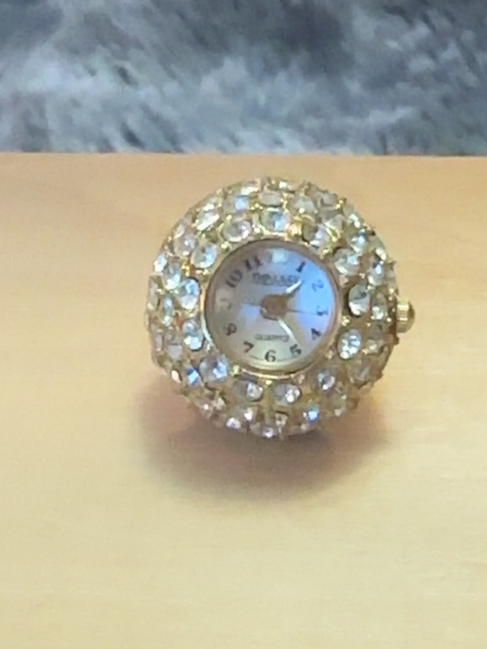 Gold Crystal-Embellished Ball Pendant Watch - Women's Accessory